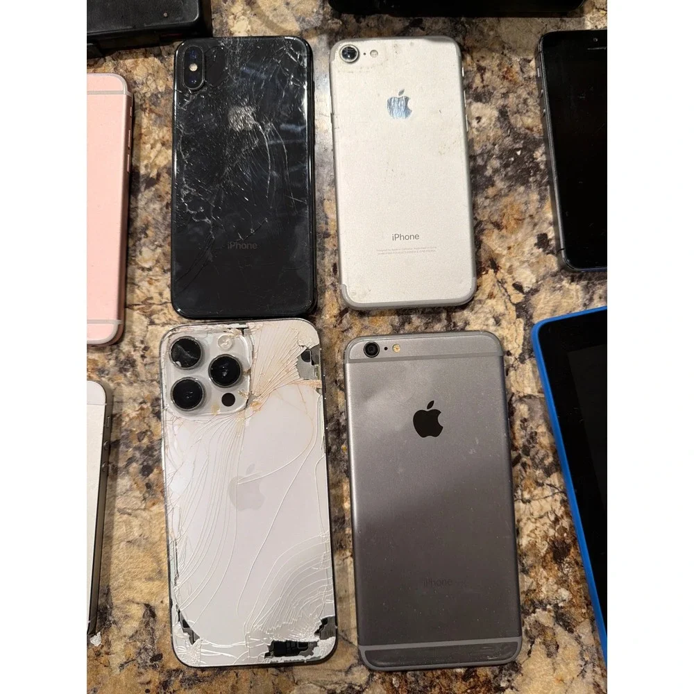 Apple iPhone Lot 13 Pro Max X 8 7 SE Ipod Nikon coolpix s80 Works Vintage tech